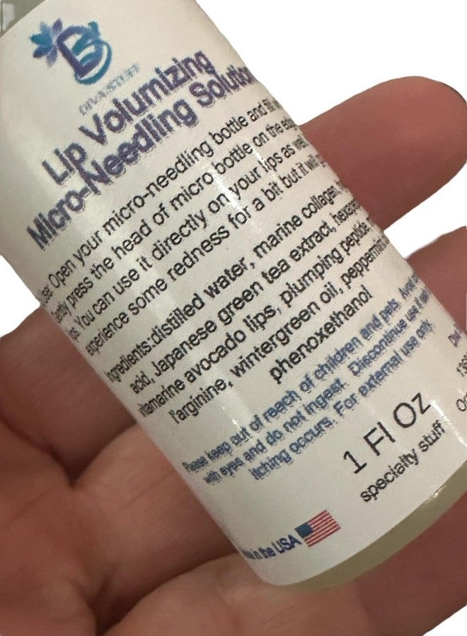 Diva Stuff Lip Volumizing Micro-NeedIing Serum Solution and Applicator By Diva Stuff, With Peptides, Hyaluronic Acid, Wintergreen and Marine Collagen - Image 3